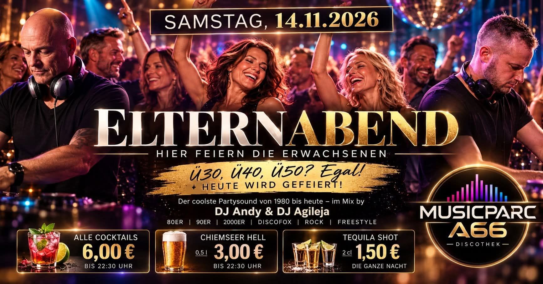 Elternabend am 14. November 2026 im Musicparc A66